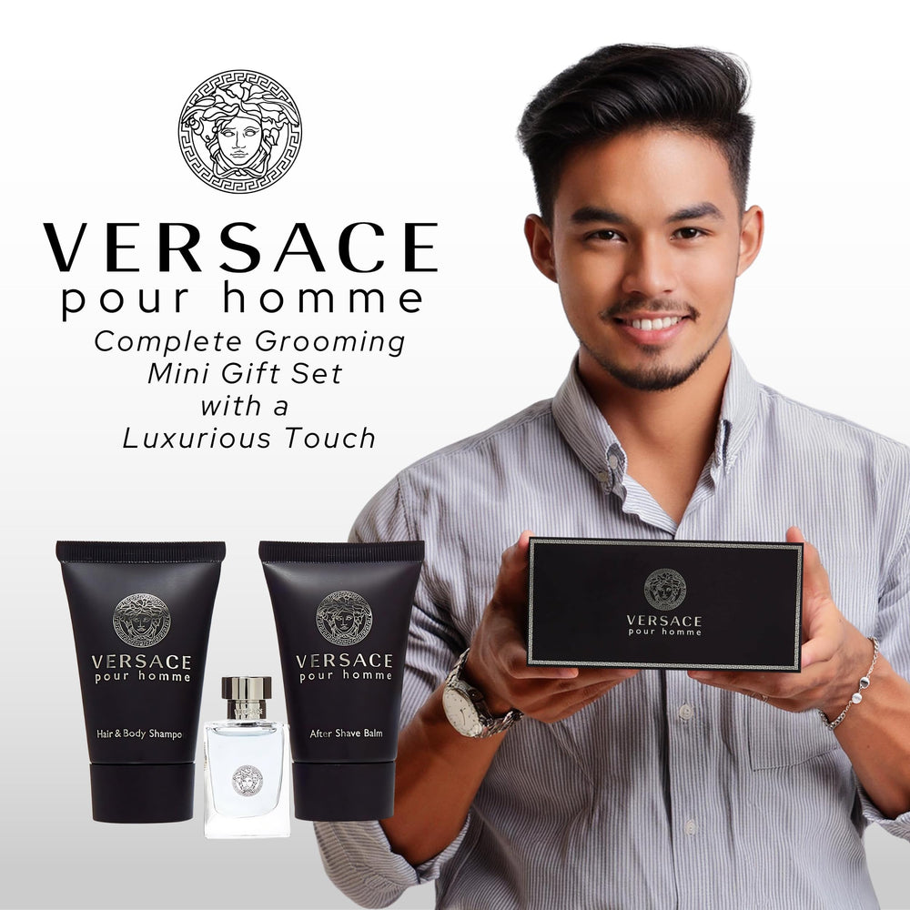 Versace Pour Homme caja frontal atractiva para regalo.