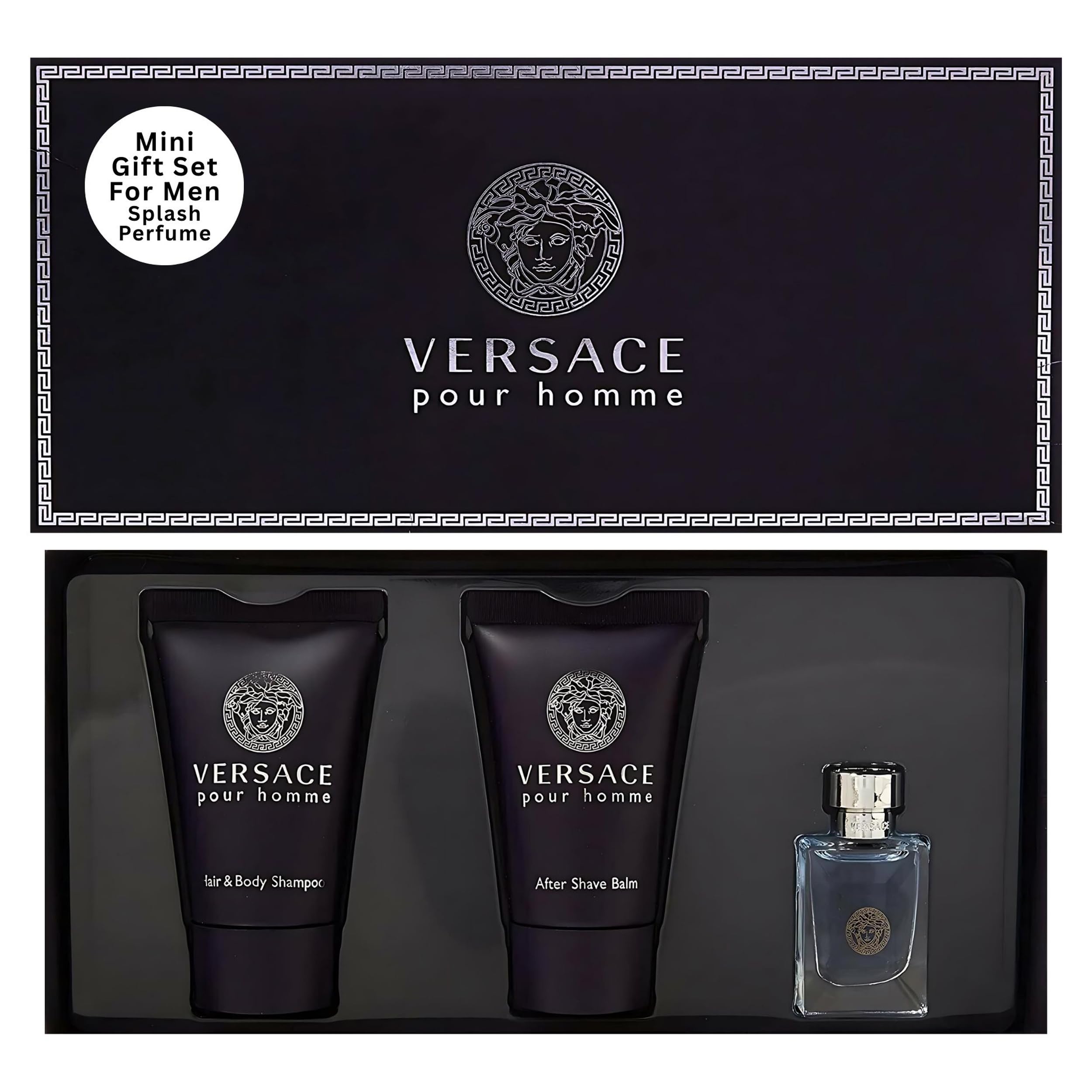 Versace Pour Homme mini EDT en botella elegante para uso diario.