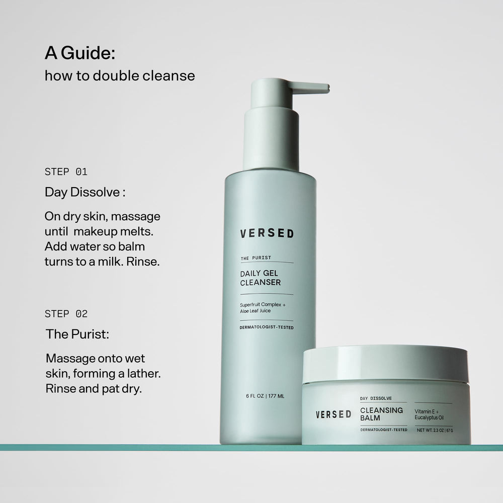 Versed Day Dissolve uso como primera limpieza en rutina de doble limpieza