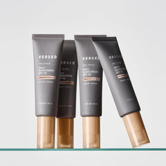 Versed Good Defense: textura ligera compatible con maquillaje, sin pilling.