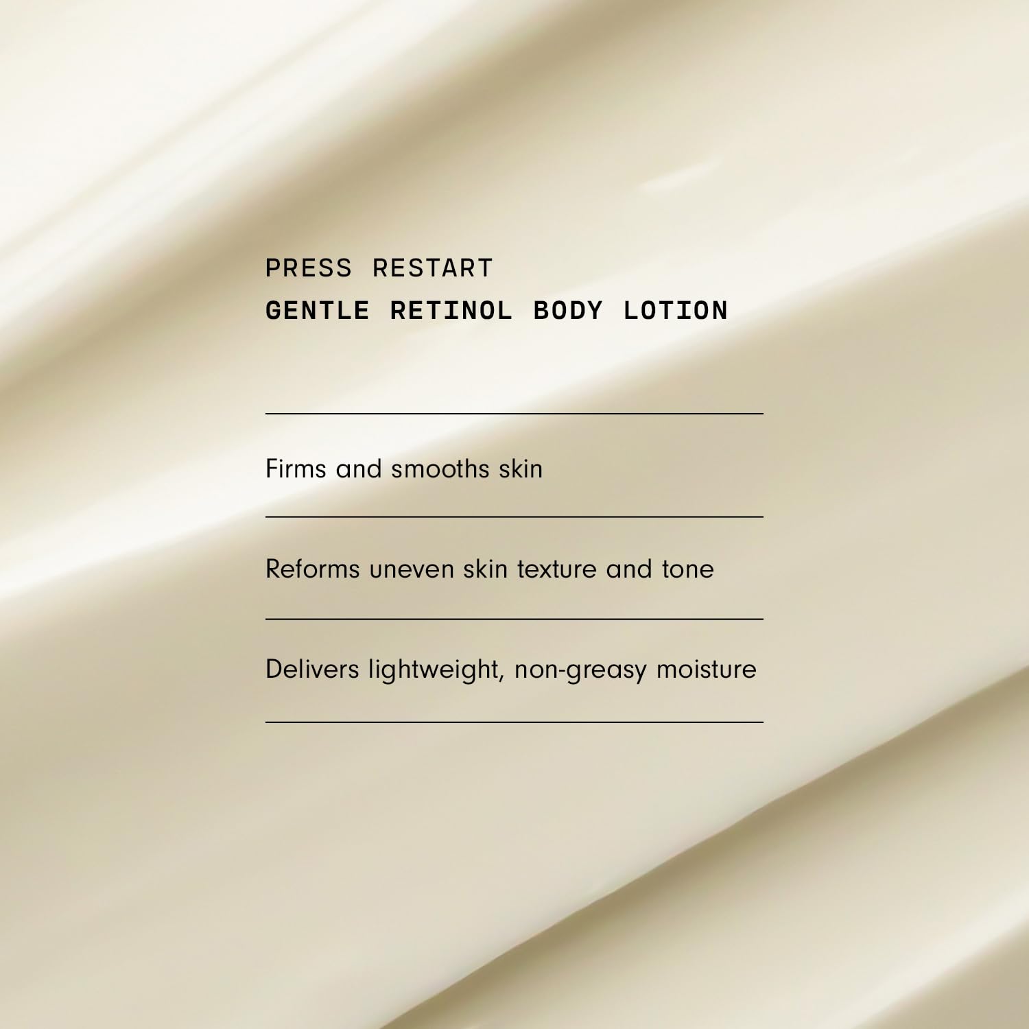 Chest area shows refined crepiness with Versed Press Restart Lotion.