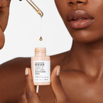 Licorice root extract in Versed serum highlighting brightness potential