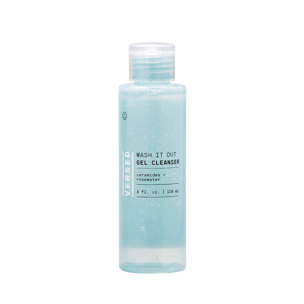 Botella de Versed Wash It Out Gel lista para limpieza suave diaria.