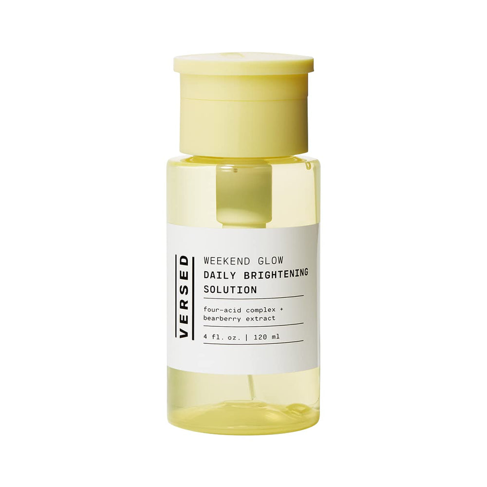 Versed Weekend Glow: botella con dispensador, ideal para uso diario y tono más uniforme.