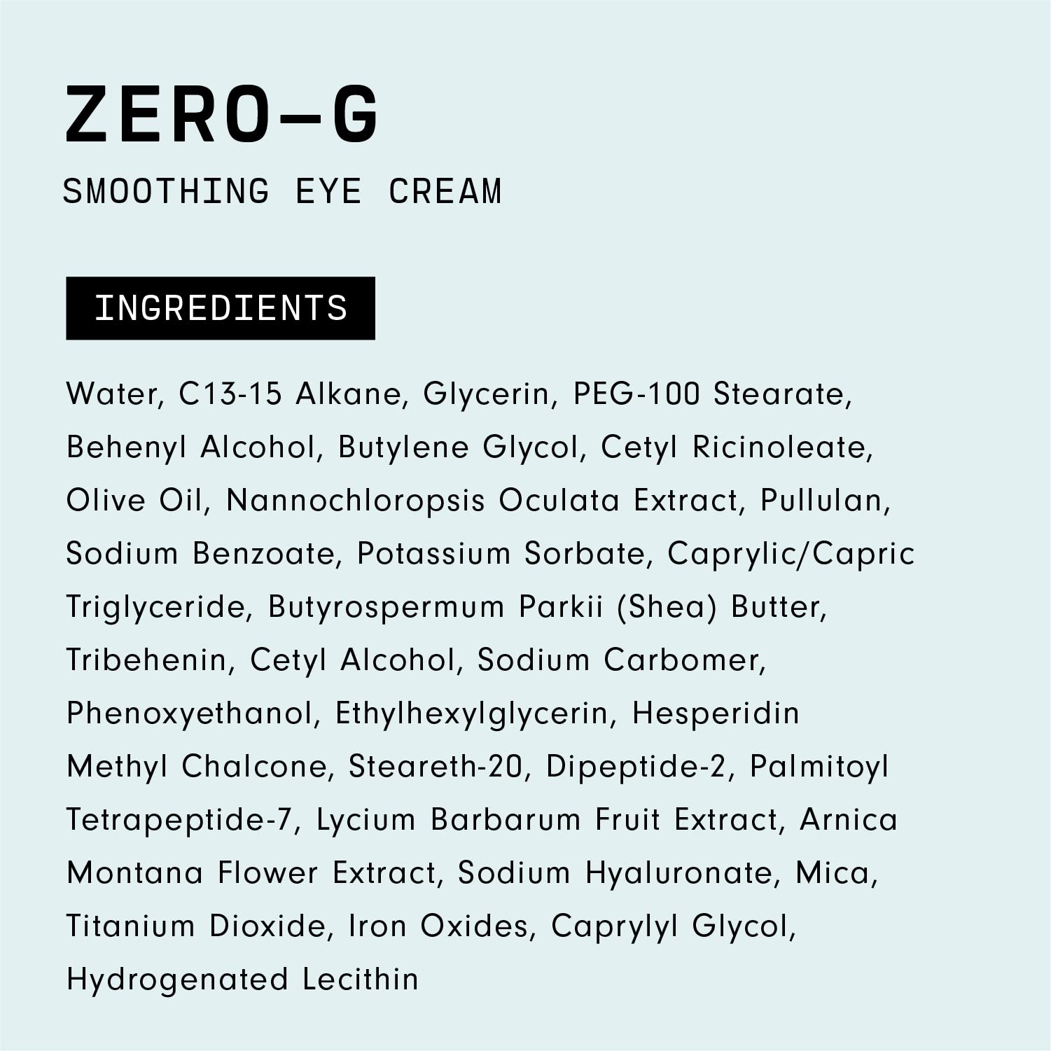 Versed Zero-G crema para ojos, fórmula vegana y certificada Climate Neutral.