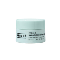 Versed Zero-G crema para ojos, textura suave que hidrata y suaviza la piel.