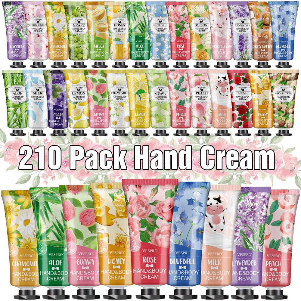 VESPRO crema de manos rosa 210-pack, regalo y hidratación para manos suaves