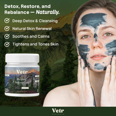 Vetr Naturals Arcilla India cuidado del cabello para detox capilar.