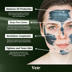 Vetr Naturals Arcilla India máscara corporal para exfoliar y revitalizar.