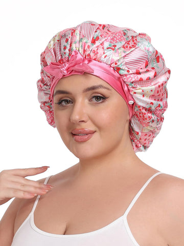Gorro satén Vettres con lazo ajustable para ajuste cómodo sin marcas