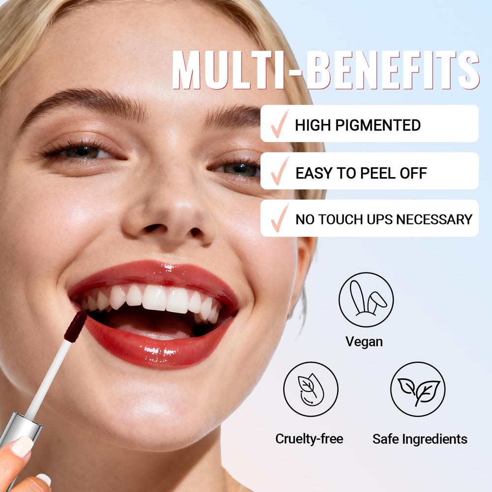 Tinte labial de Vevivia Beauty en 6 tonos virales para todos los tonos de piel.