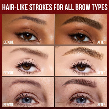 Vevivia Cejas con trazo pelo natural para definición precisa.