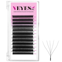 VEYES INC bandeja de extensiones YY con curl C/D para diseños de ojos