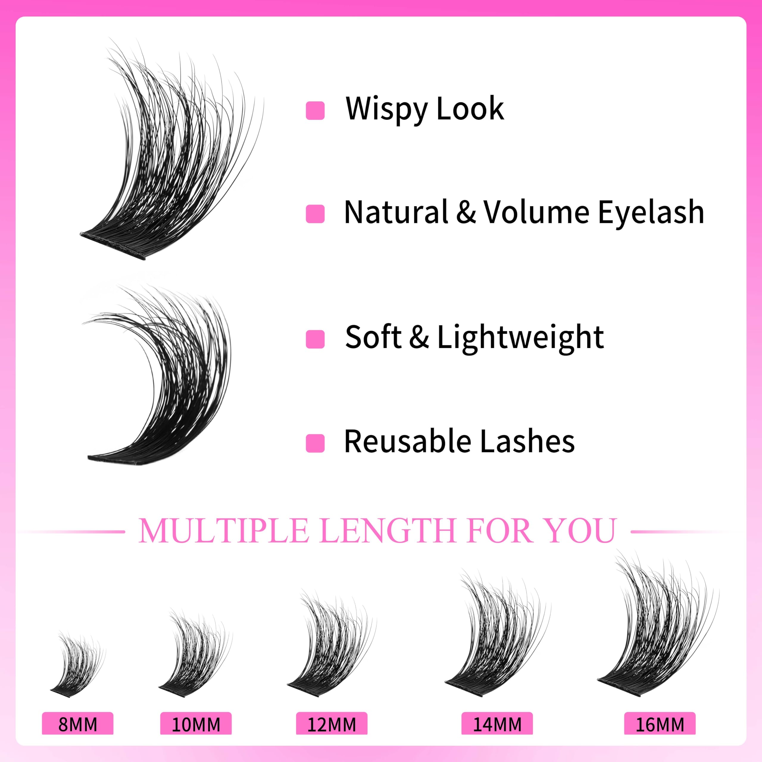 VEYESBEAUTY: aplicador preciso para colocar clusters bajo las pestañas naturales.