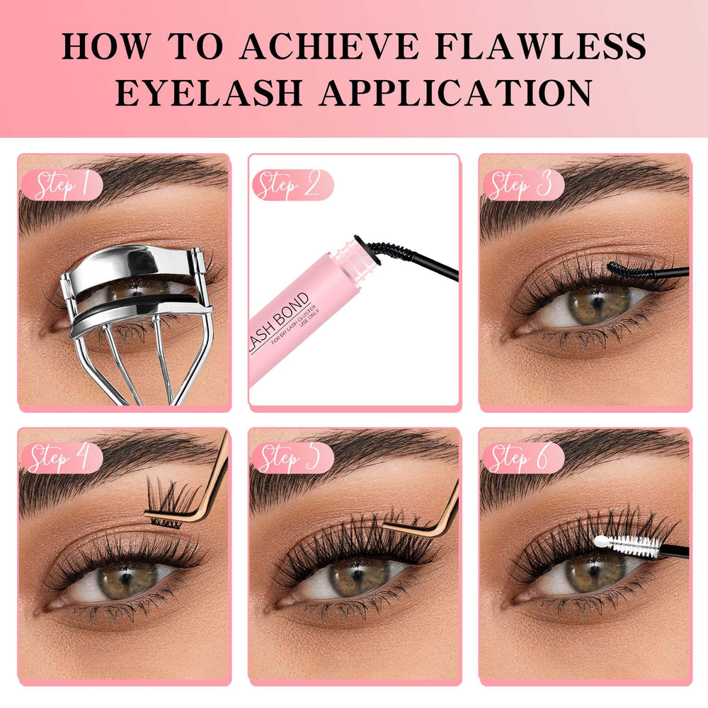 VEYESBEAUTY at-home lash DIY setup with two bottles and mirror