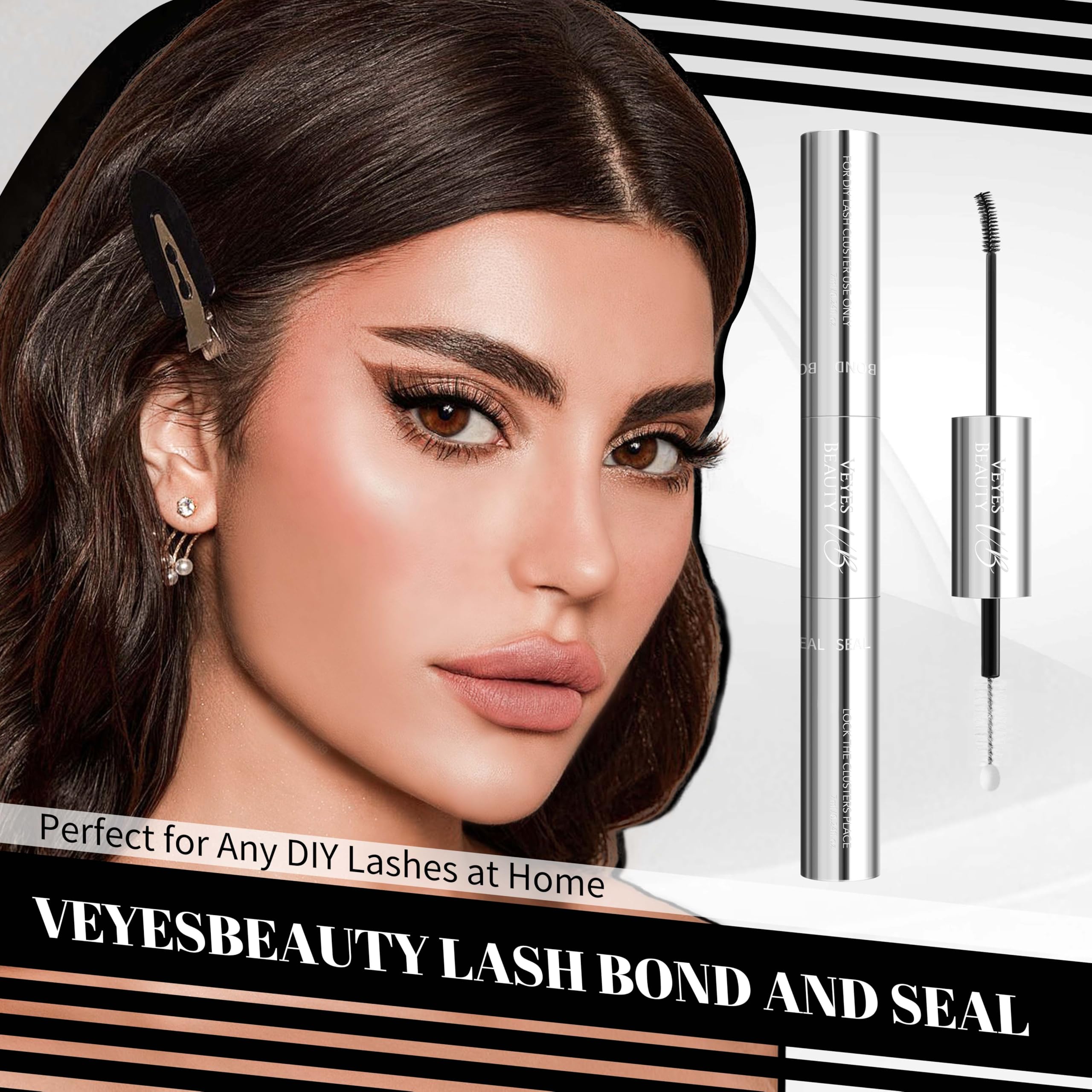 VEYESBEAUTY cierre seguro, almacenamiento adecuado evita secado del adhesivo.
