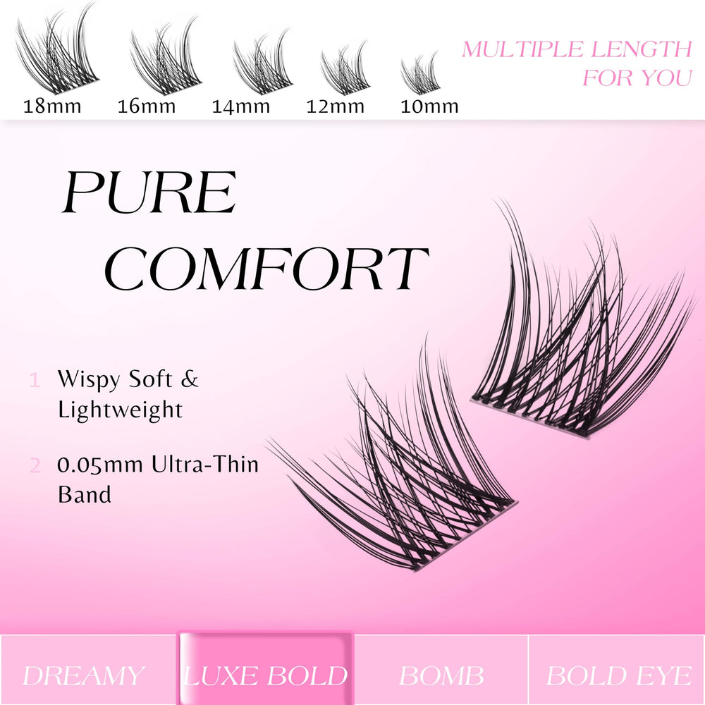 VEYESBEAUTY grupos de pestañas fibras PBT suaves para comodidad