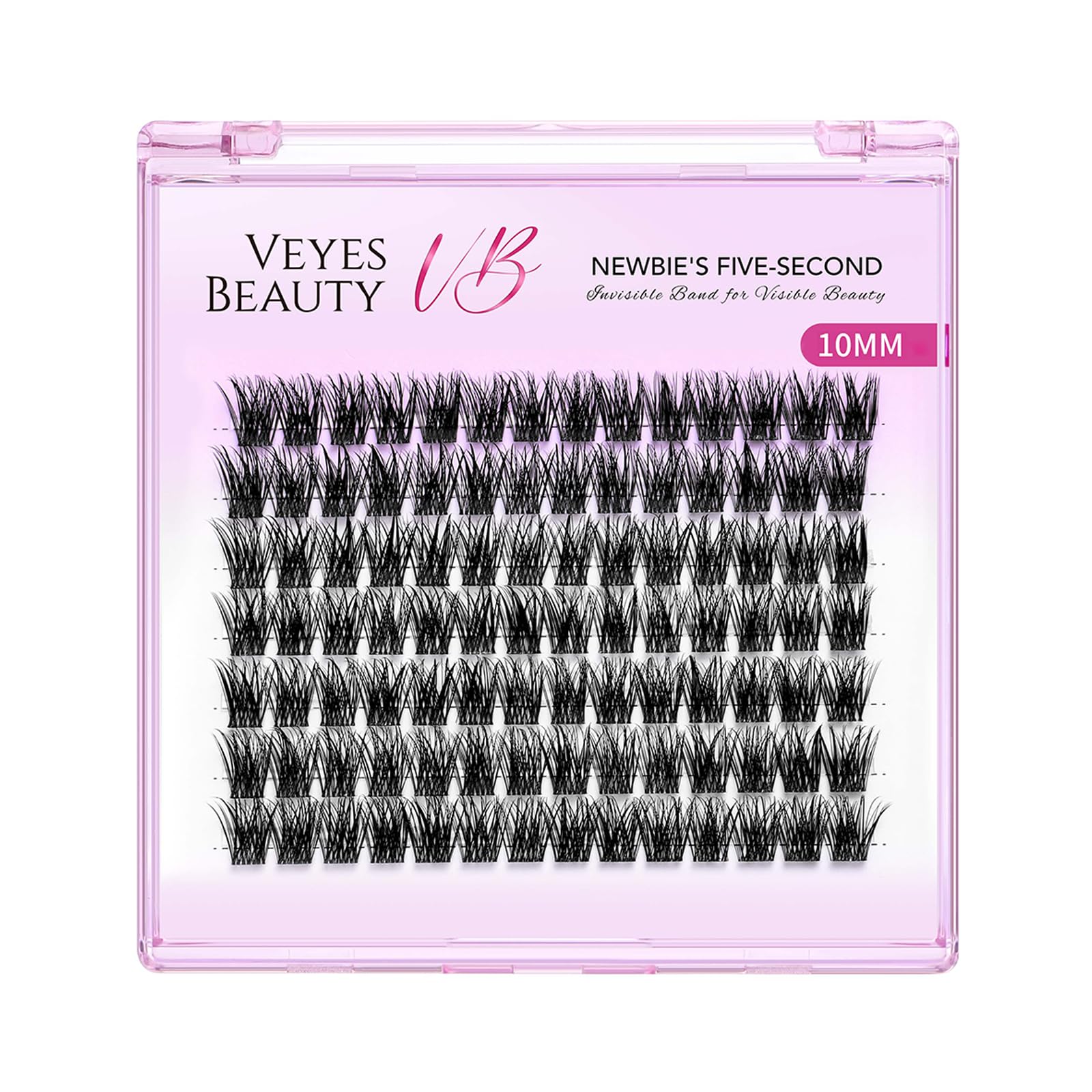 VEYESBEAUTY agrupaciones de pestañas con fibra PBT suave para un acabado ligero.