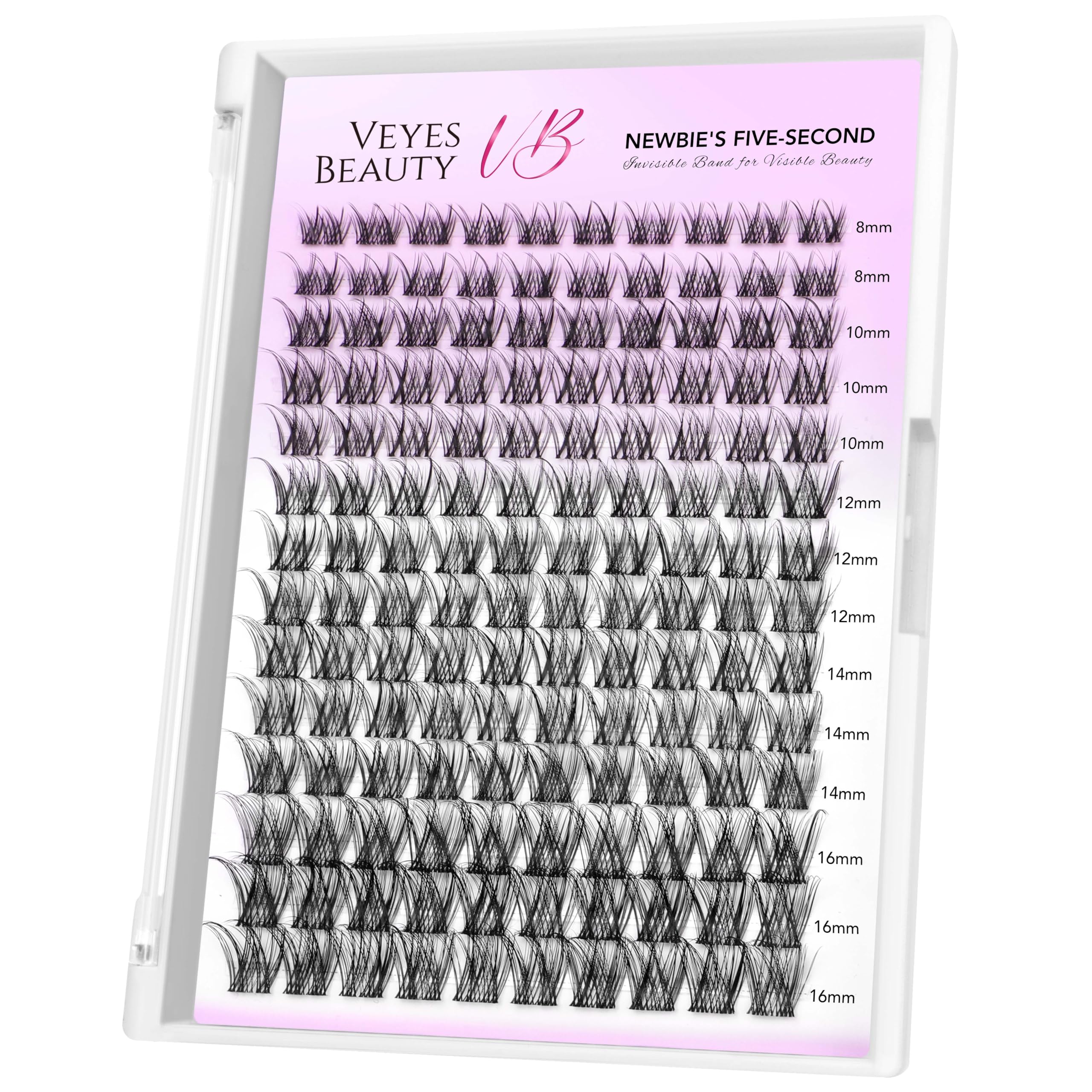 VEYESBEAUTY LuxeBold conjuntos de pestañas 8-16 mm para volumen personalizado