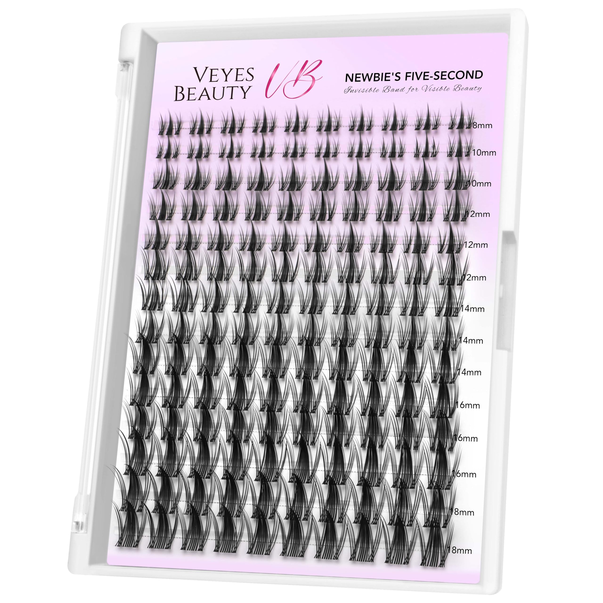 VEYESBEAUTY Manga Lash Clusters pack with wispy bands for a natural look.