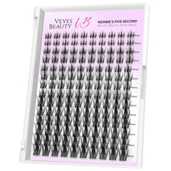 VEYESBEAUTY Manga Lash Clusters pack with wispy bands for a natural look.