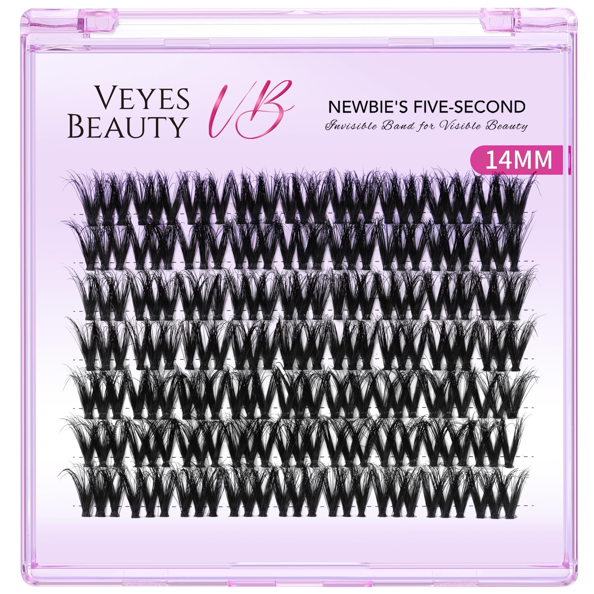 VEYESBEAUTY pestanas 3D apiladas: apariencia voluminoso y suave sin esfuerzo.