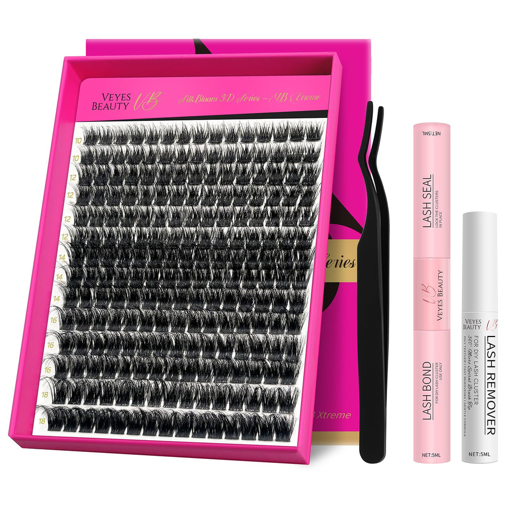VEYESBEAUTY: pestanas cluster Extremo 3D para volumen notable y elegante.