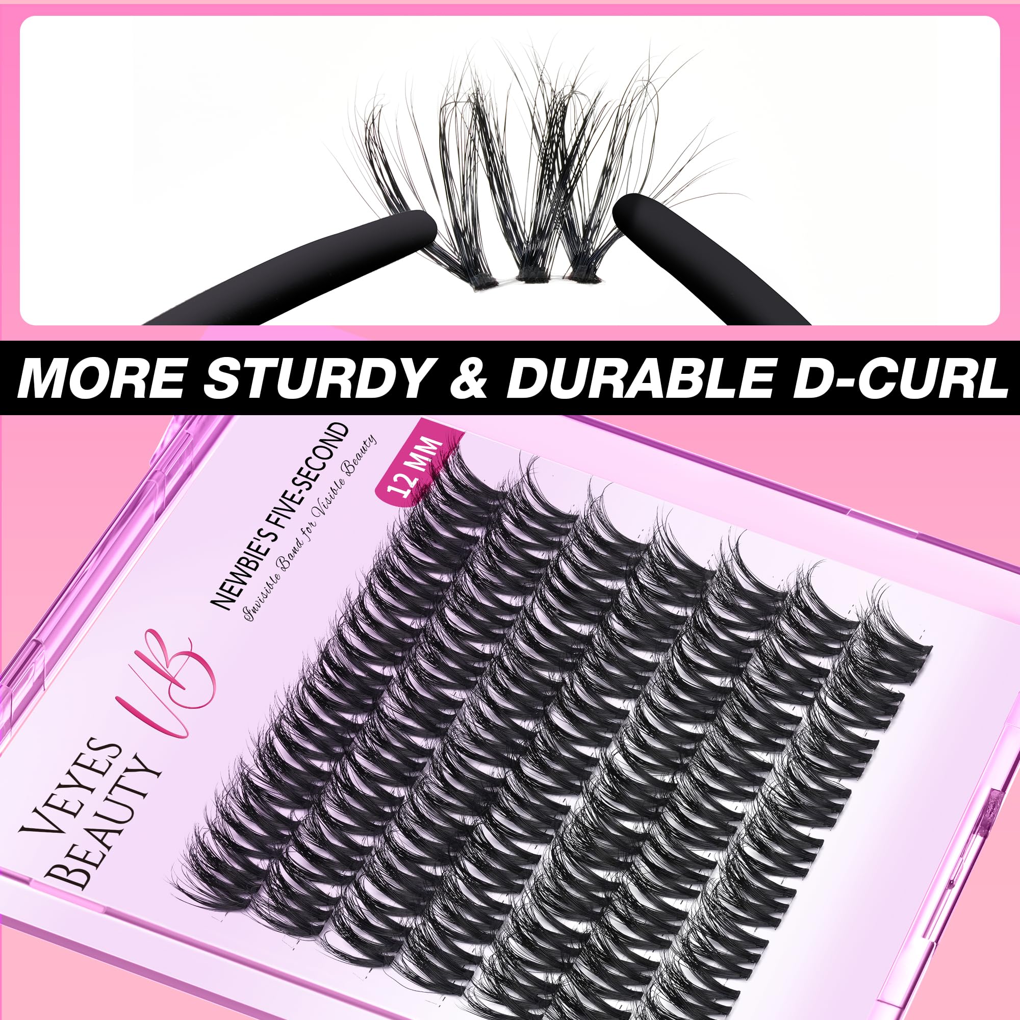VEYESBEAUTY VBmuse: aplicación sencilla con adhesivo y sellador.