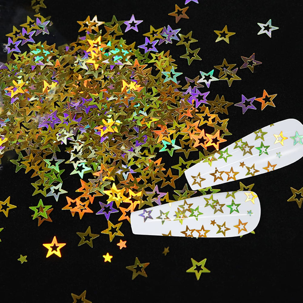 Vezocim brillo holográfico de estrellas para luminosidad extra en uñas