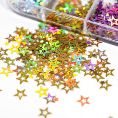 Vezocim efecto láser 3D de estrellas para uñas, brillo dinámico