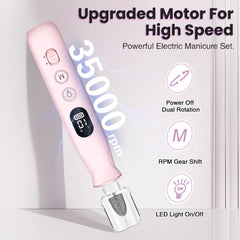 Pantalla LED y controles de velocidad para ajuste rápido y preciso.