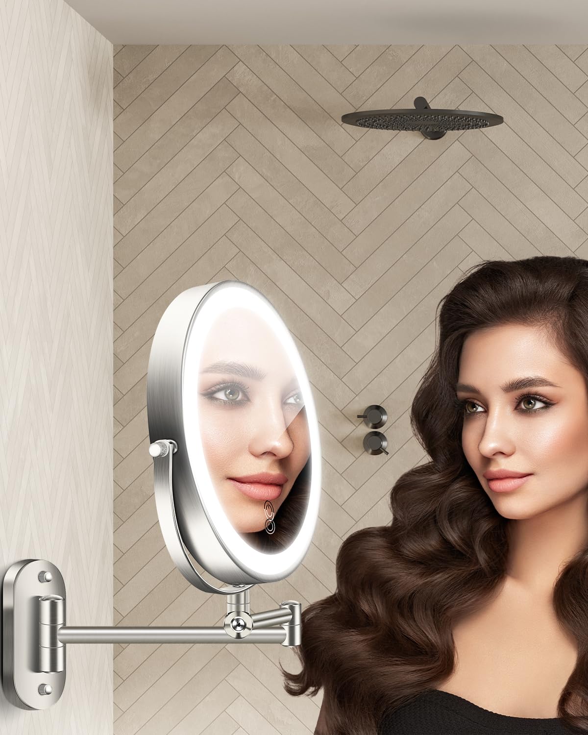 Regalo práctico: espejo VFD iluminado para belleza diaria.