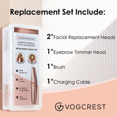 VG VOGCREST: cabezas repuesto para cejas VG-1023, instalación rápida para uso diario.