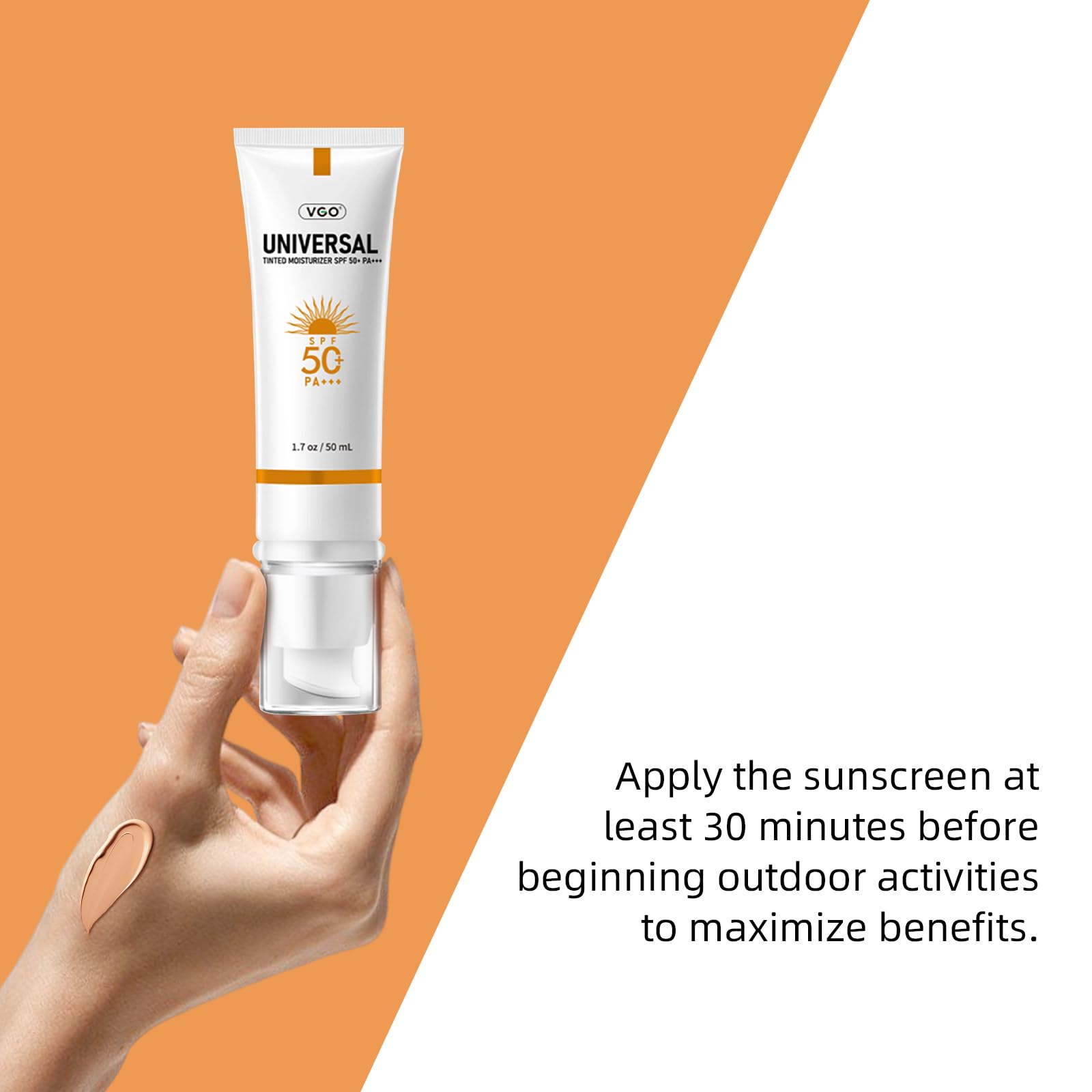 Application facile avant le maquillage pour une base légère.