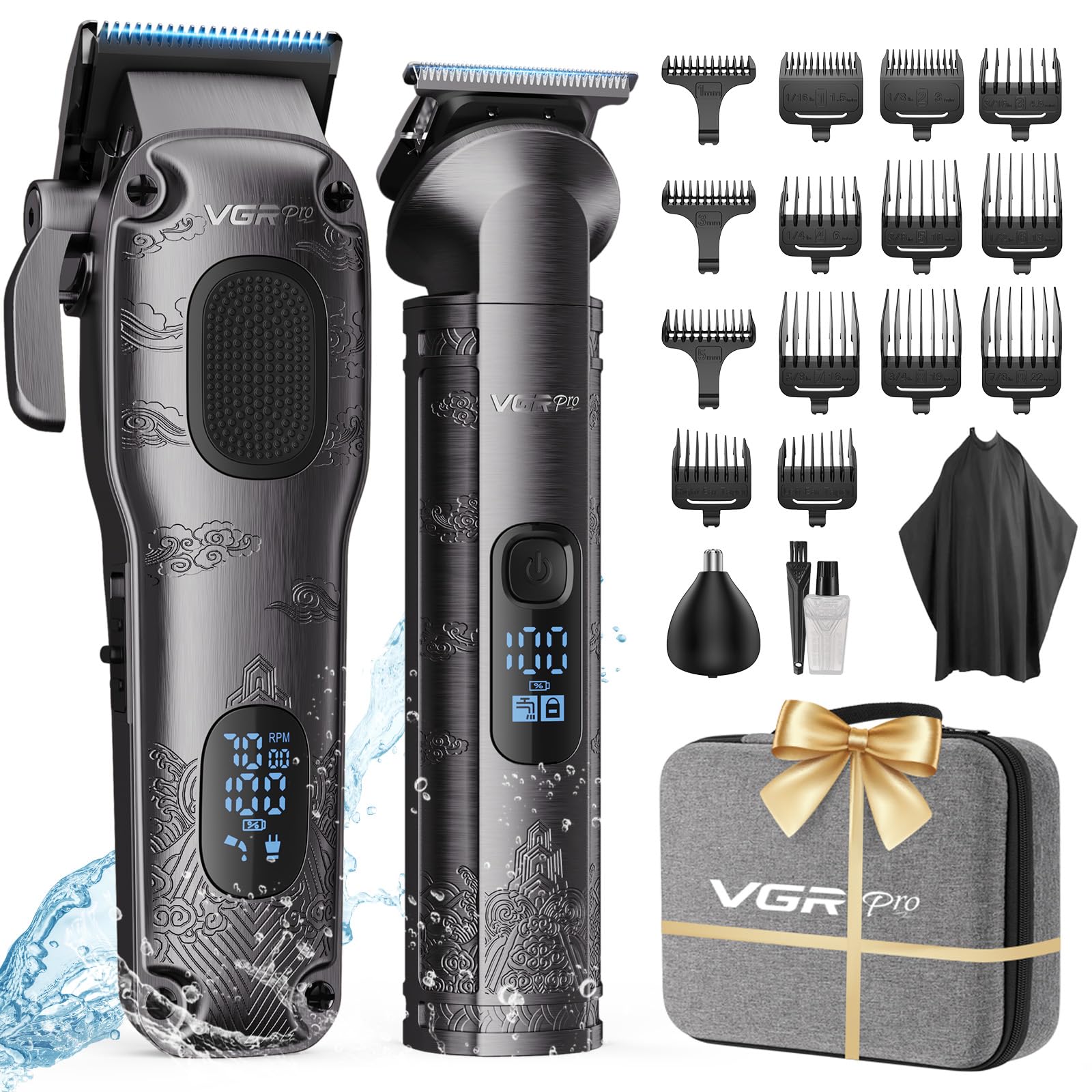 VGRPRO cortapelos profesional inalámbrico para cortes precisos y sin cables.