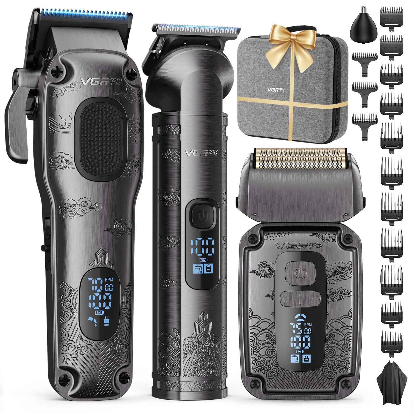 VGRPRO set cortepelo profesional en casa, precisión de corte