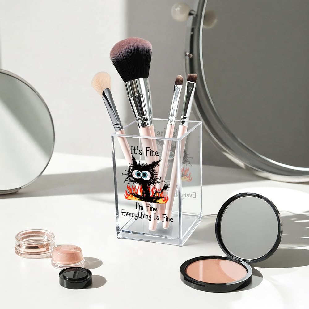 Vgrti tamaño compacto ideal para maquillaje y bolígrafos sobre el escritorio.