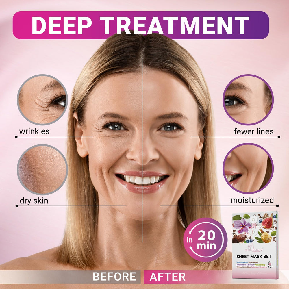 VIABEAUTY mascarilla hoja ácido hialurónico, mantiene la hidratación.