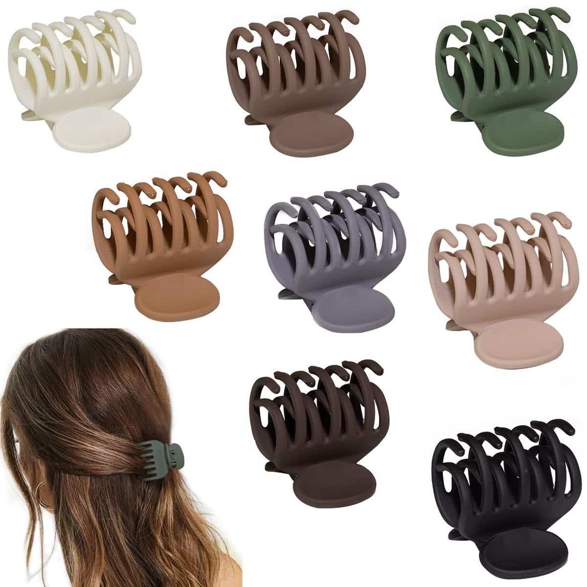 Clips Viabty 1,6 pulgadas con doble fila de dientes para agarre firme.