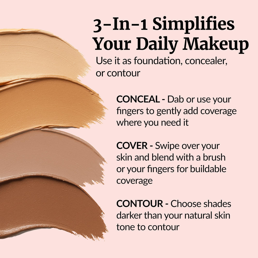 Cobertura ligera que se puede construir con Vibriance Complexion Sticks.
