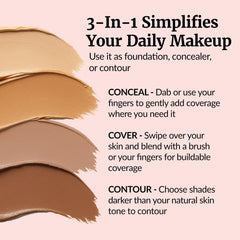 Cobertura ligera que se puede construir con Vibriance Complexion Sticks.