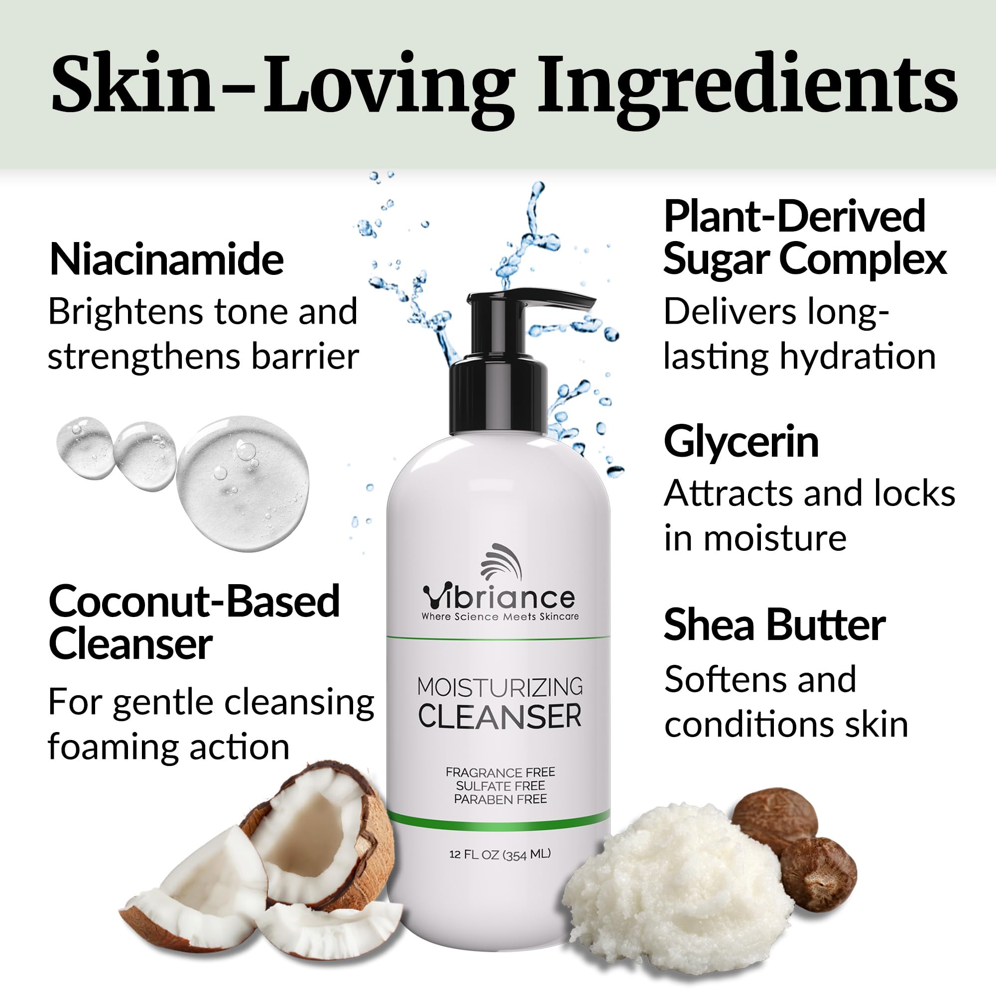 Vibriance ingrédients-niacinamide-karité offrent hydratation et douceur pour peau mature.