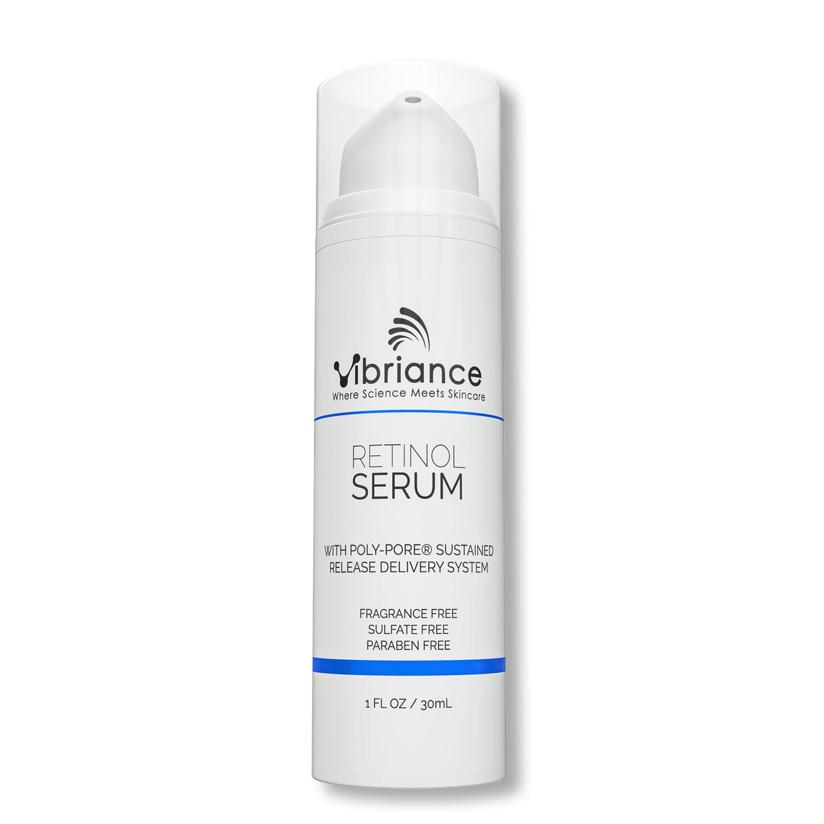 Sérum Rétinol Vibriance, bouteille prête pour la routine nocturne et peau sensible.