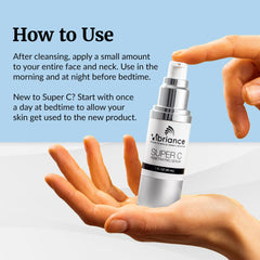 Textura cremosa de Vibriance Super C Serum que se absorbe rápido.