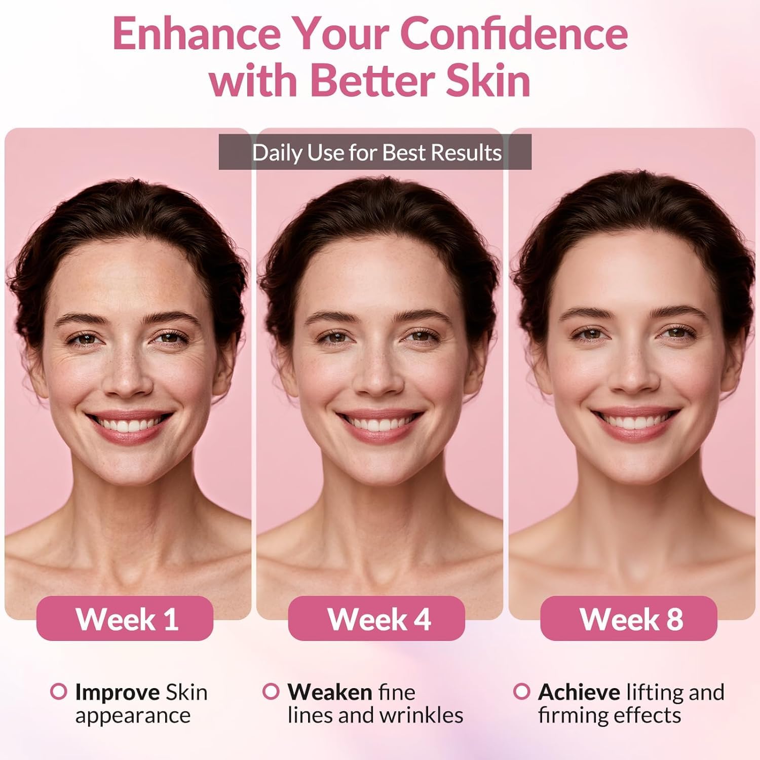 Aplicación suave de VicGFHS crema cuello firme para rostro y cuello.