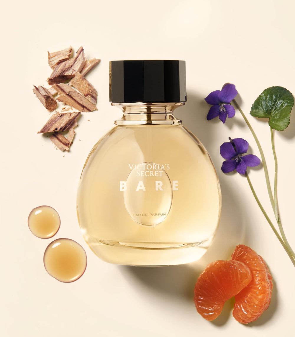 Victoria's Secret Bare, notas de sándalo, mandarina y violeta para aroma cálido y floral