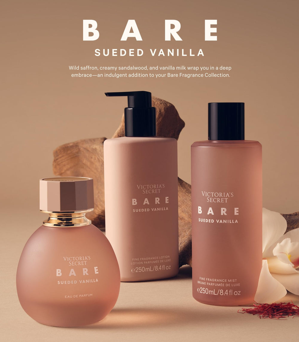 Victoria's Secret Bare Sueded Vanilla, envase compacto para llevar y usar en cualquier ocasión.