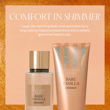 Victoria's Secret Bare Vanilla Shimmer Mist: aplicación rápida para uso diario.
