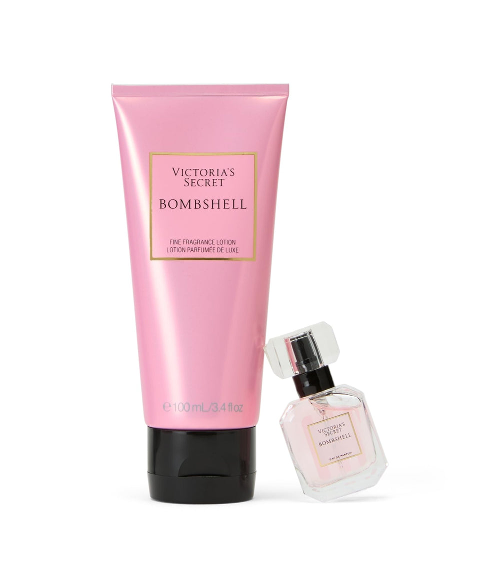 Victoria's Secret Bombshell Mini fragancia, notas de pasión púrpura para un aroma intenso.