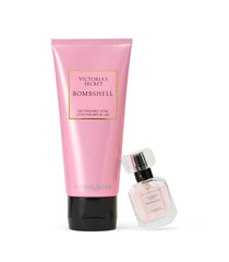Victoria's Secret Bombshell Mini fragancia, notas de pasión púrpura para un aroma intenso.